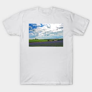 Lavender Field Purple Flowers Cotswolds UK T-Shirt